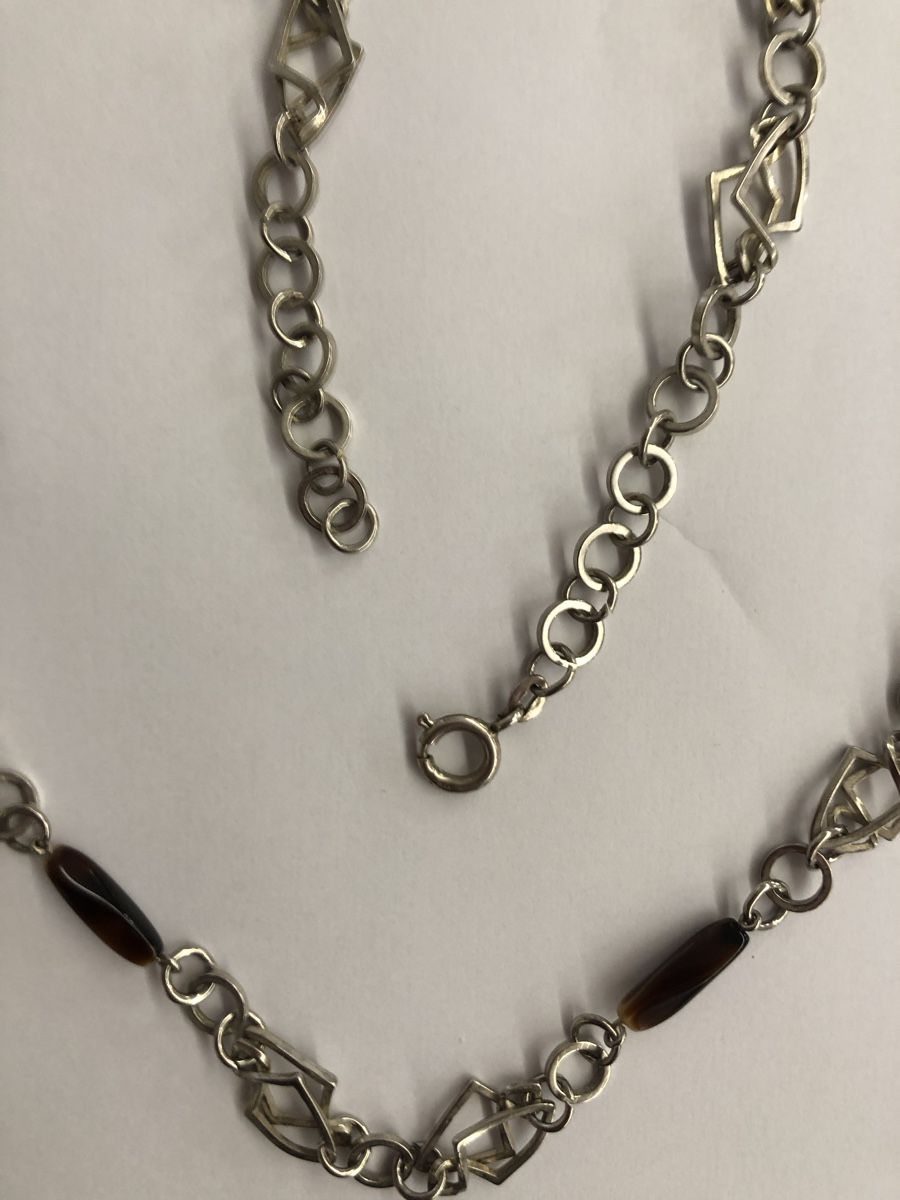 Catenine: Collana argento con pietre dure vintage – Usato da Riva San Vitale venduto da bau64 1