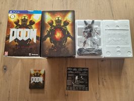 PS4 Doom Collector Edition, Steelbook + Figur, Sammlerstück 