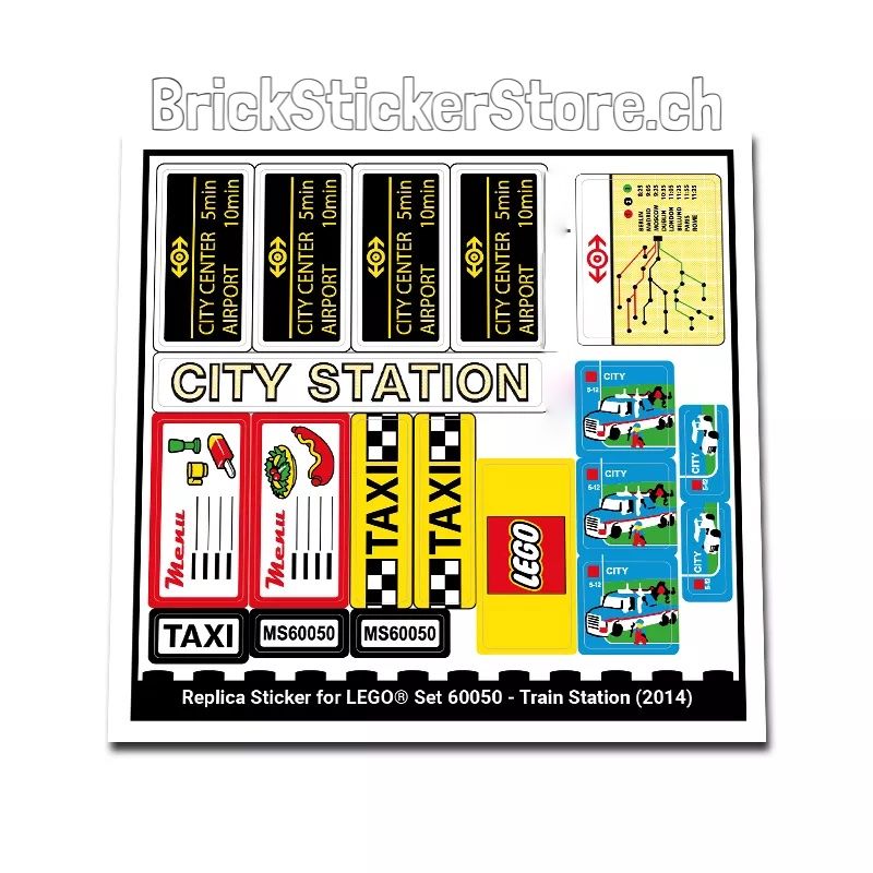Sticker: Lego Replica Stickersatz 60050 – Nuovo e nell'imballaggio originale da Schwenden venduto da Noppenwelt.ch