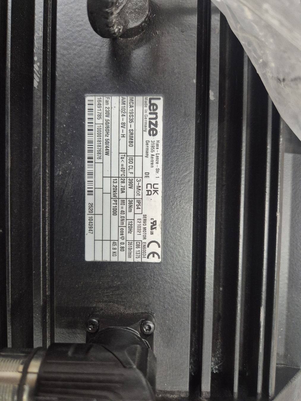 Motori: Servo Asynchronmotor Lenze MCA 19S35-SRMBO neuwertig – Nuovo (secondo la descrizione) da Thalwil venduto da Moritz.A 3