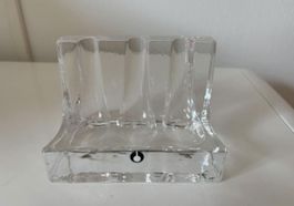 Porte-pipe vintage en verre massif