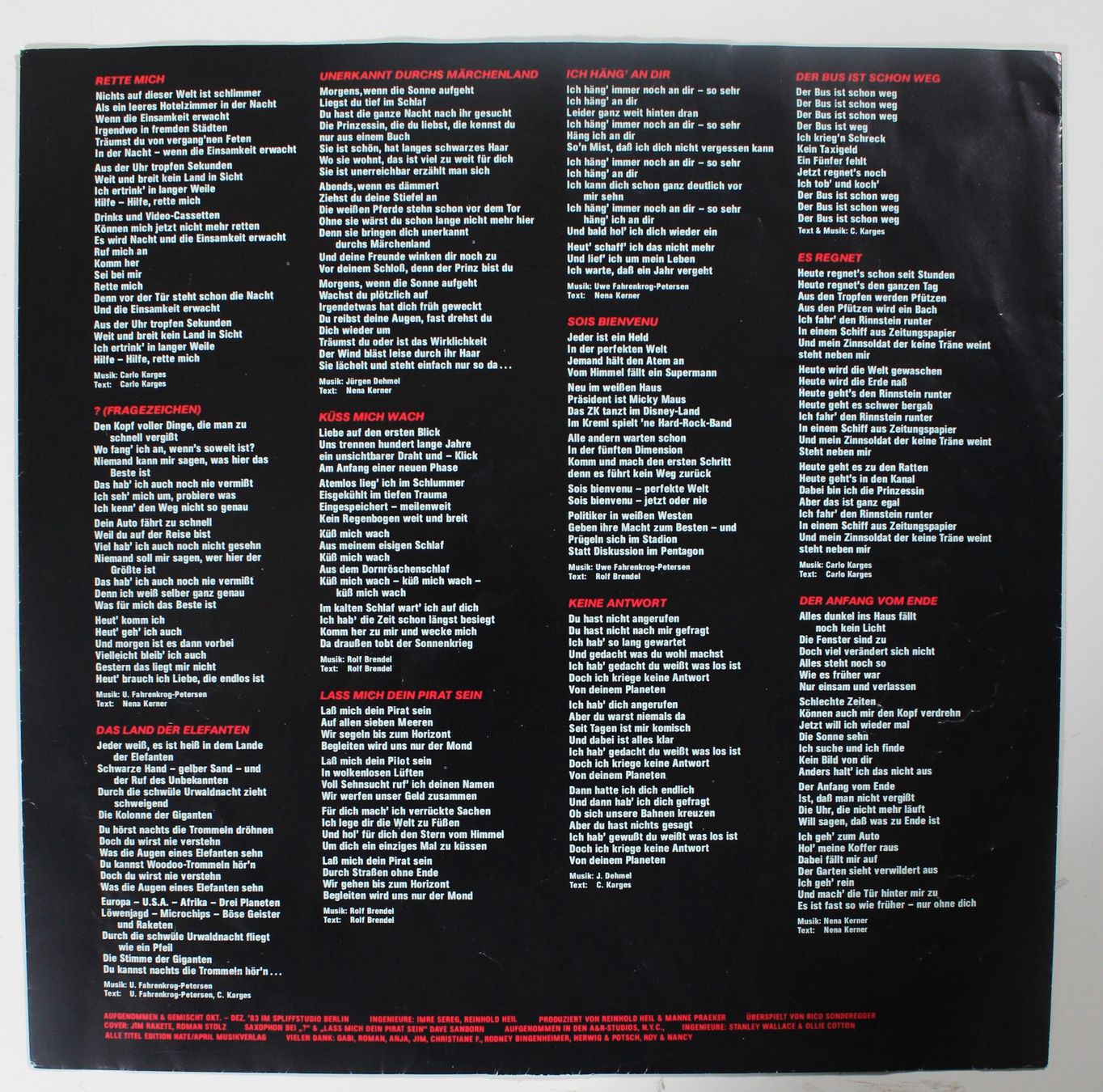 Dischi in vinile: Vinyl LP NENA - ? FRAGEZEICHEN 1984 – Usato da Brüttisellen venduto da Collector-Corner 3