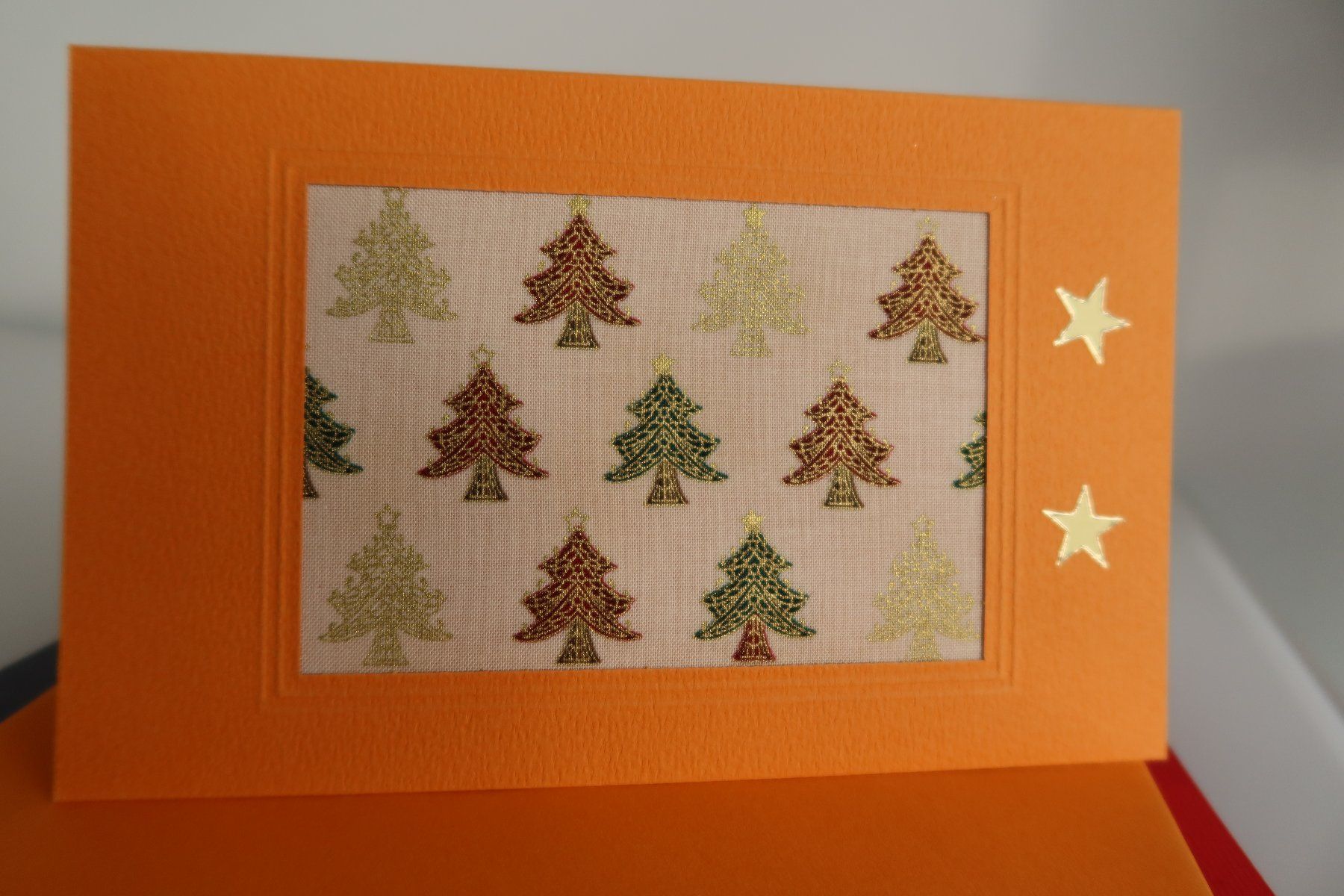 Cartoline: Set: 3 Weihnachtskarten mit Stoff (Doppelkarten/Kuverts) – Nuovo e nell'imballaggio originale da Zürich venduto da Piki7 2