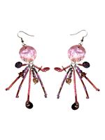 Boucles perles “rose”