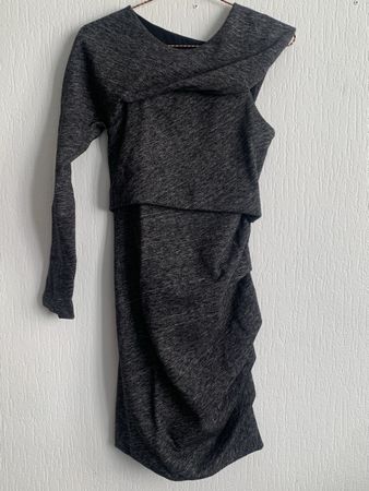 Robe laine asymétrique ✨🐚 Yigal Azrouël grise taille 2