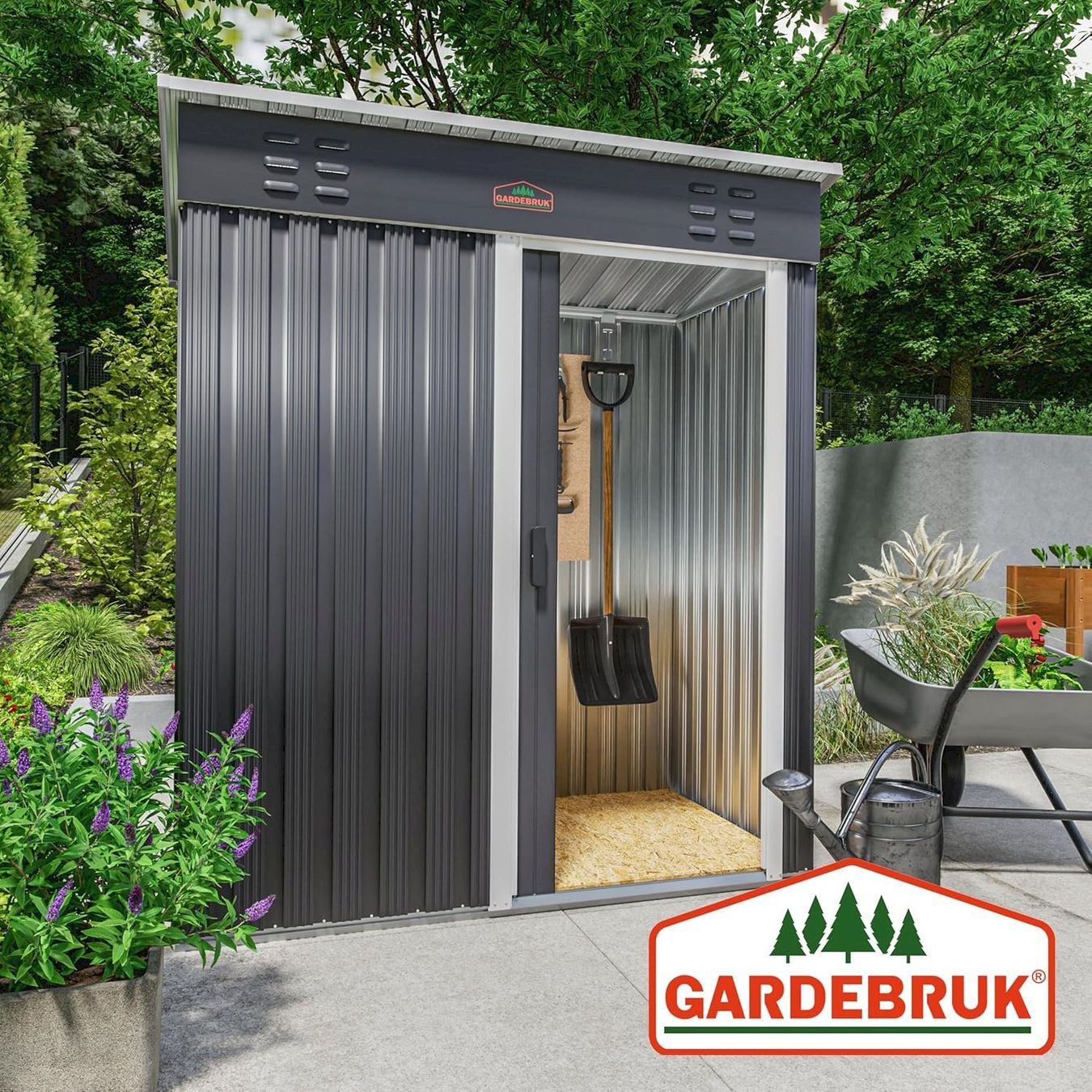 Gartenhäuser & Gewächshäuser: GARDEBRUK Gerätehaus Anthrazit – Neu und originalverpackt aus Bottighofen von zaap 4