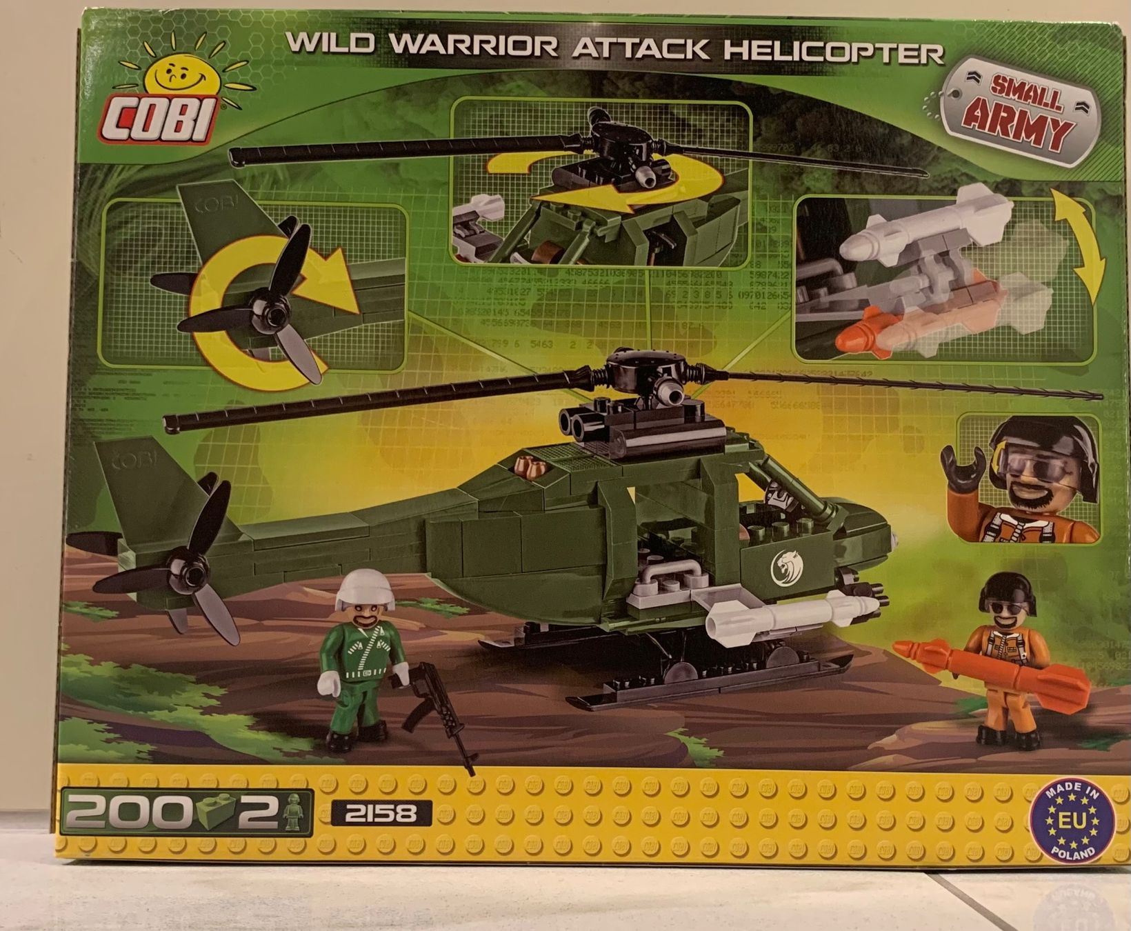 Cobi Kit di costruzioni: Cobi 2158 Wild Warrior Attack Helicopter Small Army – Nuovo e nell'imballaggio originale da Samstagern venduto da Msharki 1