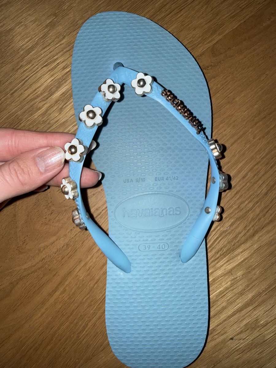 Havaianas Damenschuhe: Original Blauen Blumen Havaianas – Gebraucht aus Bottmingen von Itsclaire 1