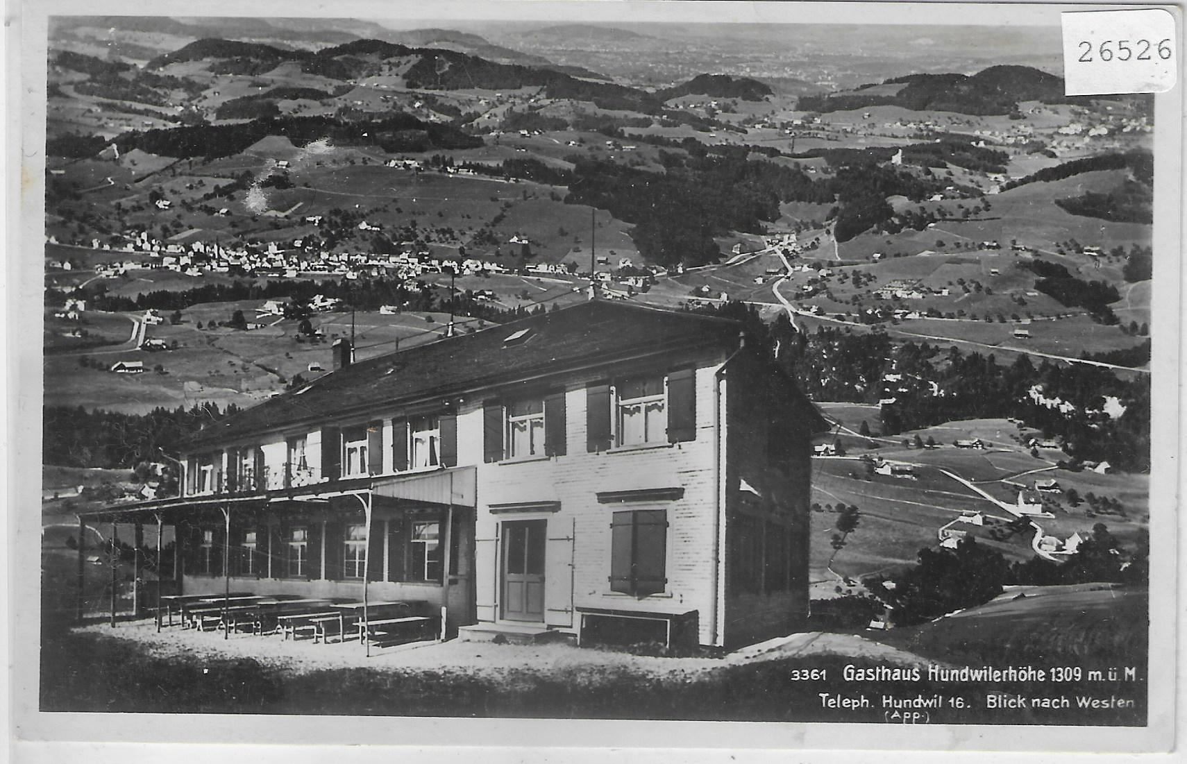 Cartoline postali: Gasthaus Hundwilerhöhe - Blick gegen – Usato da Ettingen venduto da Kartenplanet