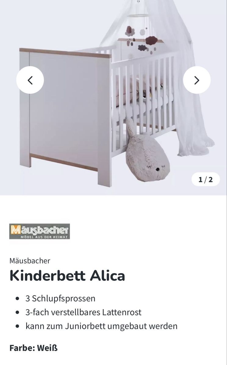 Letti: Babybett – Usato da Aesch (Neftenbach) venduto da franziskaroehr 1