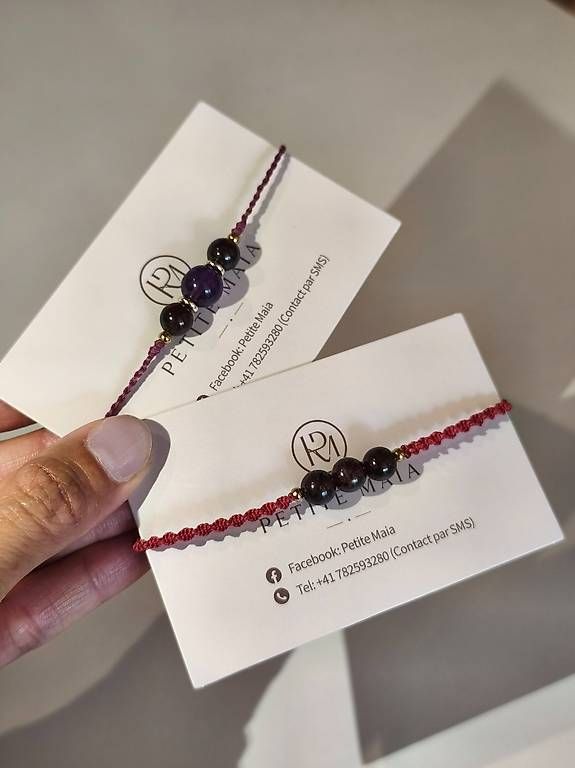 Bracelets: Bracelet fait main en améthyste et Grenat  – D'occasion à Ursy par tan_8qdl 4