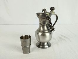 Zinnkanne mit Trinkbecher