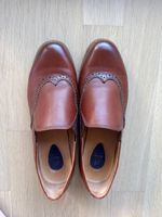 Bata Slip-on leather loafers with brogue detailing