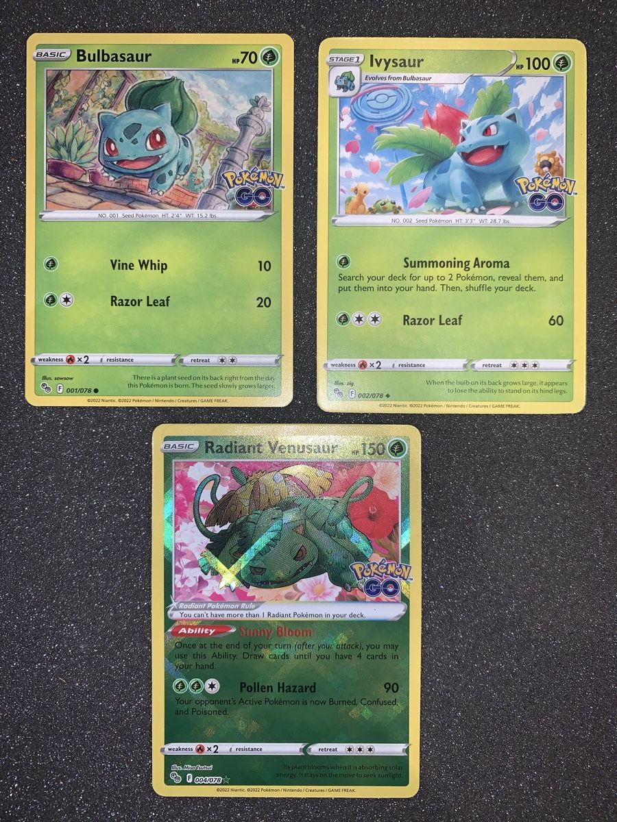 Pokémon Carte collezionabili: Radiant Venusaur Go, Bulbasaur, Ivysaur,  – Usato da Bironico venduto da ars_z6lb