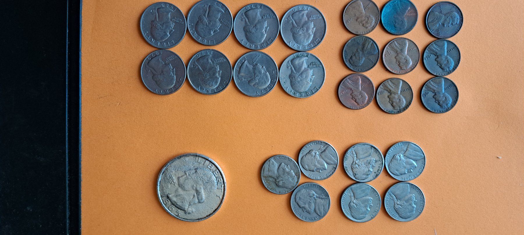 Tutti le monete: 1 Dollar 1865 +div.Cents +div.Quarter – Usato da Affeltrangen venduto da Handre