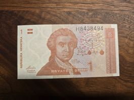 Kroatien 1 Dinar Banknote