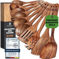 Holz Holzkochlöffel 10 Stück Teakholz Holzlöffel weitere