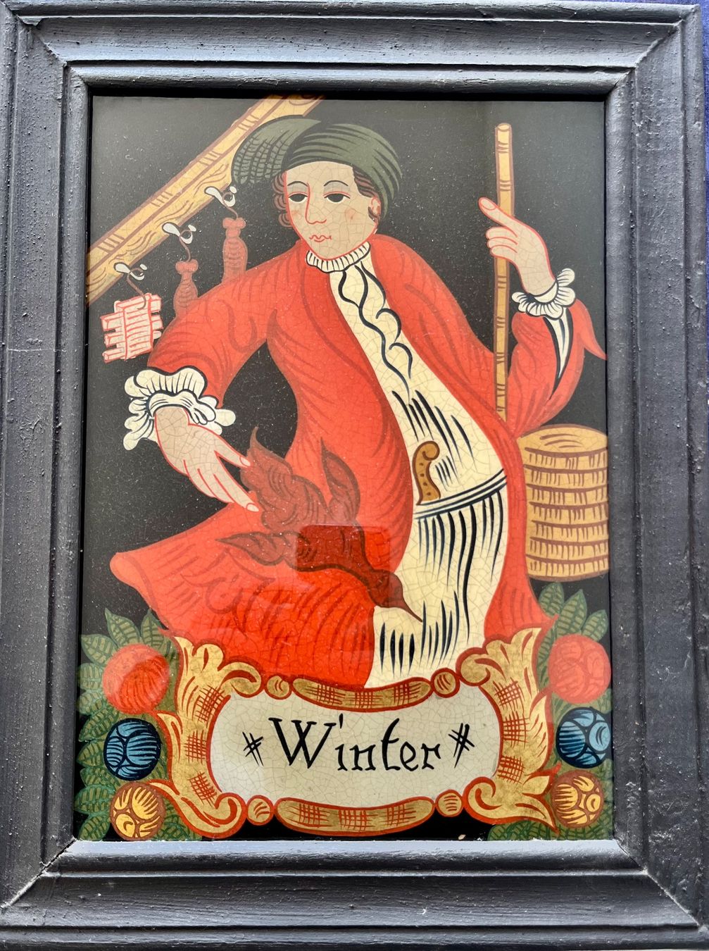 Dipinti: Die vier Jahreszeiten -  Hinterglasmalerei - vier Bilder – Usato da Basel venduto da so1_nf6l 2