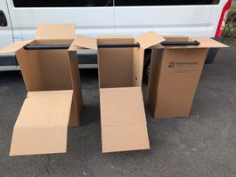 3x Umzugskarton mit Stange - Kleider hängend (100x50x50)