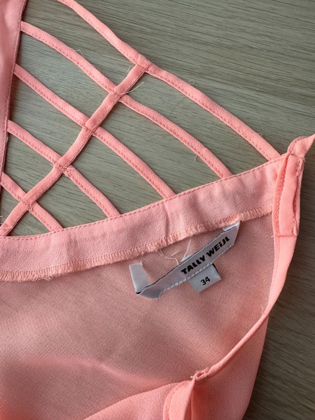 Tally Weijl Top: Taille 34 - Crop top - Saumon fluo - Tally Weijl – Usato da Genève venduto da Reveur 2