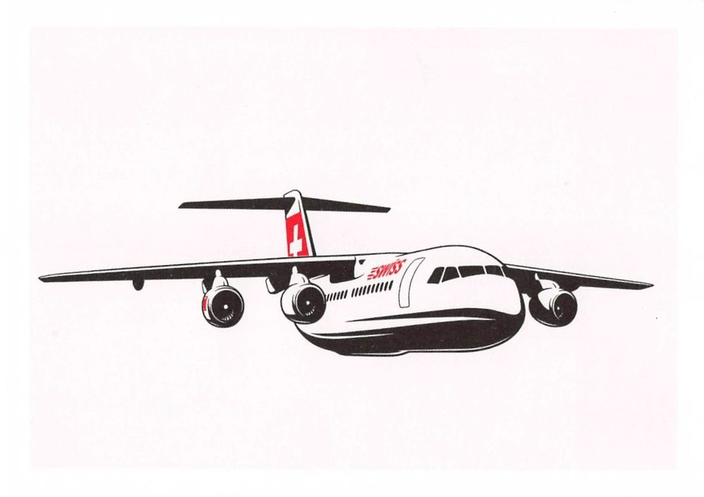SWISS Postkarte - AVRO RJ (Gebraucht) in Winterthur für CHF 0.9 – mit ...