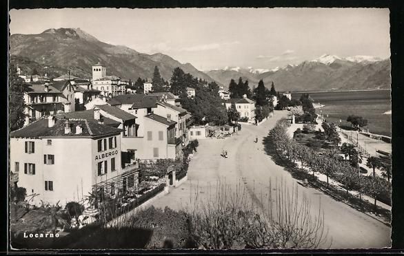 Cartoline postali: Locarno, Uferstrasse mit Ort aus der Vog – Usato da Berlin venduto da bartko-reher