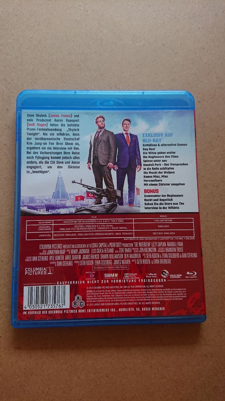 Tous les DVDs: Blu-ray Film The Interview  – D'occasion à Chur par FreakofRarity 1