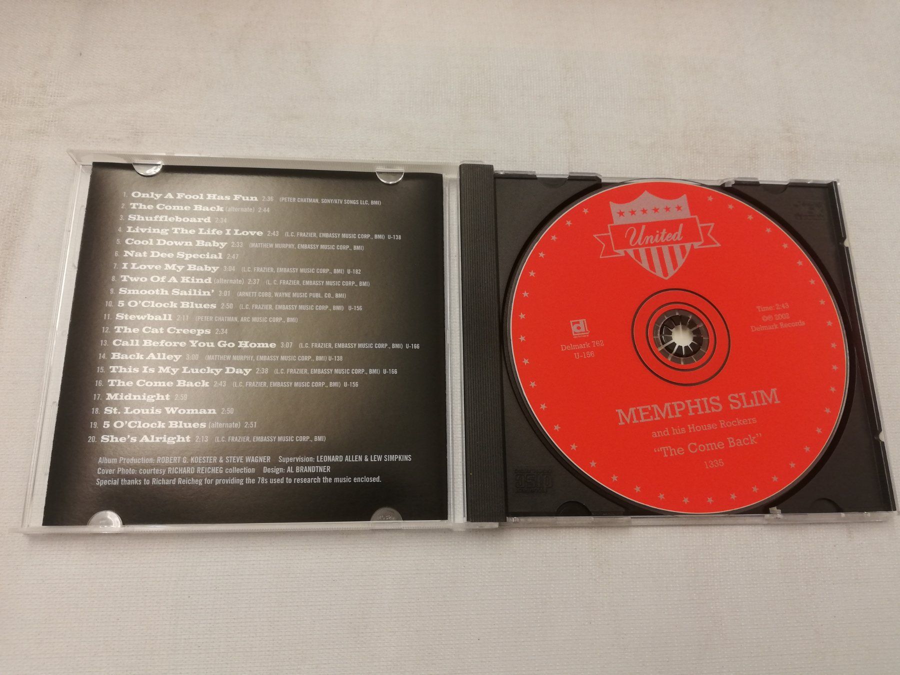 CD: MEMPHIS SLIM - THE COME BACK – Usato da Bern venduto da Vinylsound.ch 2
