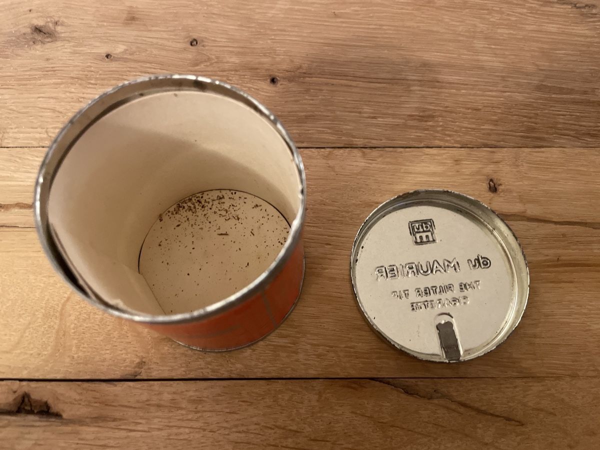 Barattoli: Seltene Zigaretten Blechdose du Maurier, rund – Usato da Winterthur venduto da cheerio97 7