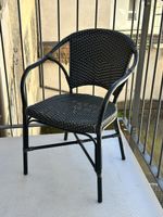 Rattanstuhl schwarz Sika-Design