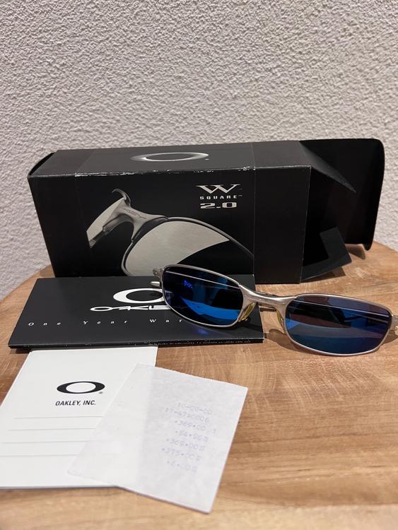 Oakley Square Wire 2.0 2000 OVP Titanium Sonnenbrille rare