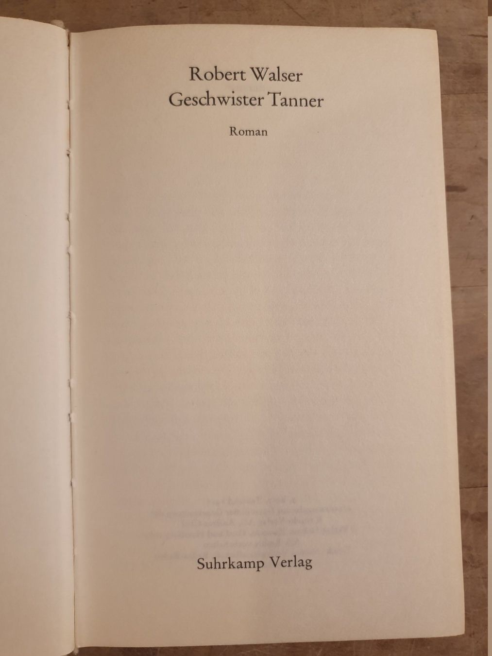 Libri: Geschwister Tanner Robert Walser Suhrkamp – Usato da Zürich venduto da loosebone 2
