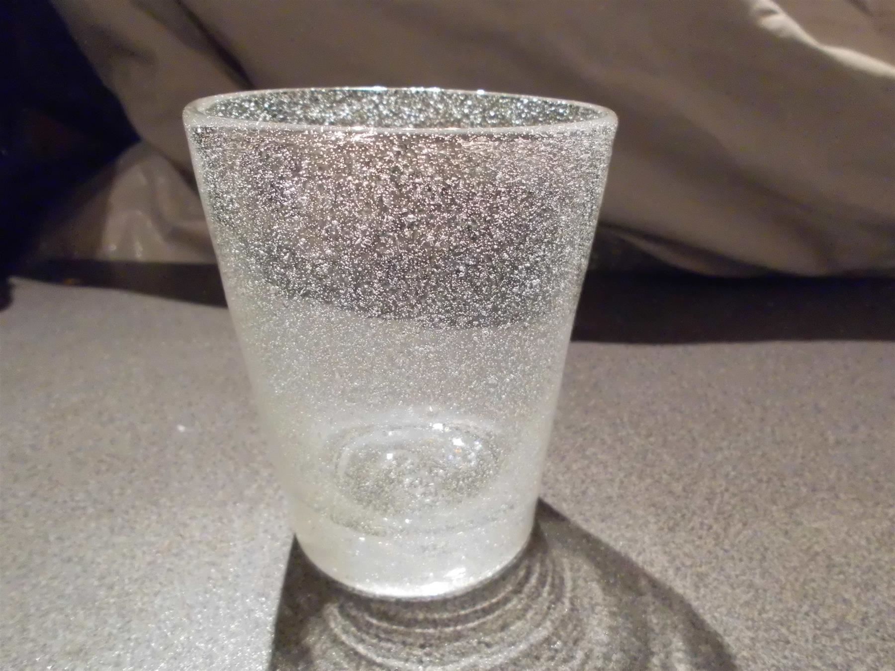 Bougeoirs: Kerzenglas weiss mit Bläschen – D'occasion à Zürich par abraxas1291