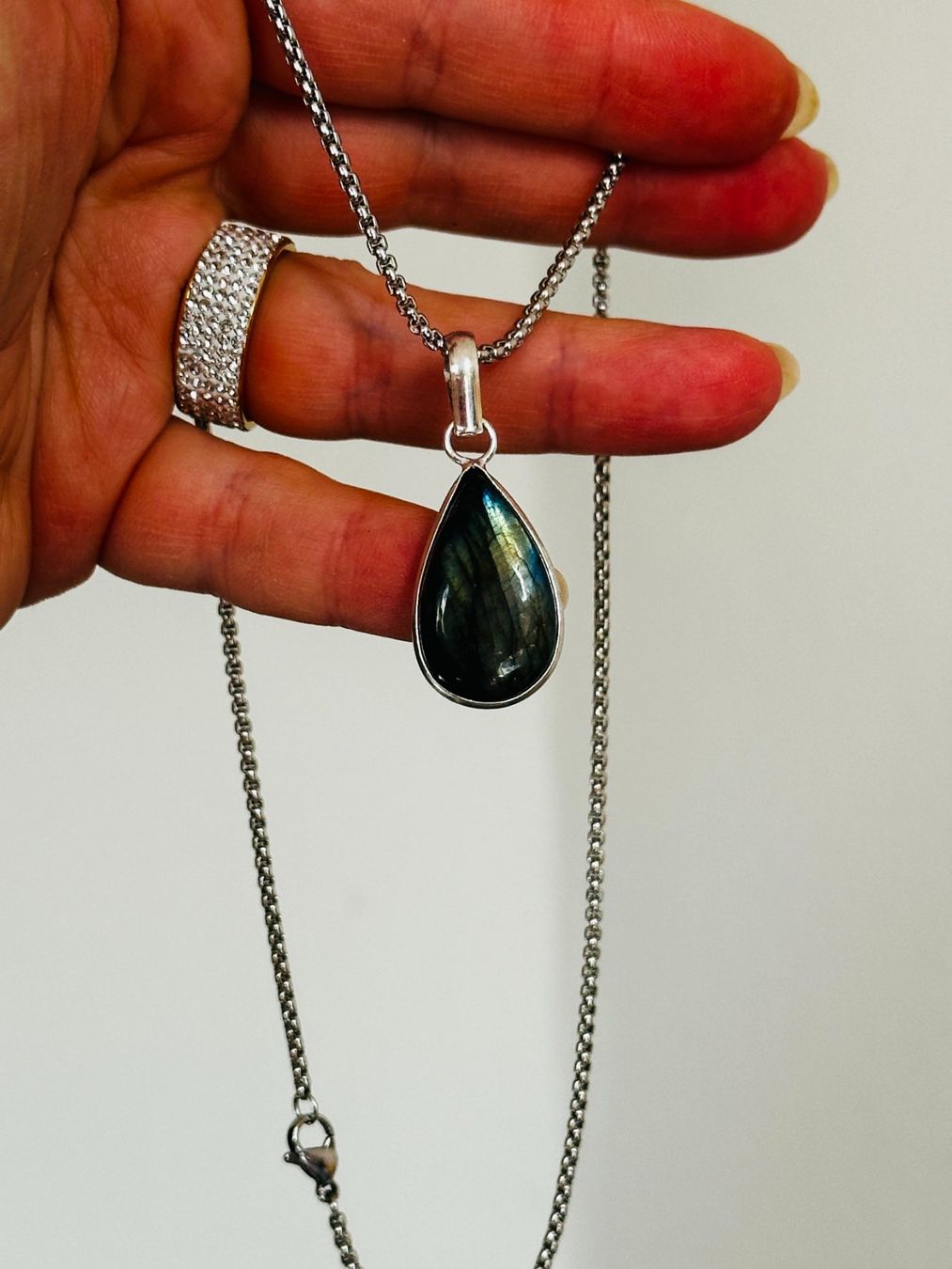 Ketten: Labradorite Gemstone Handmade Jewelry necklace – Neu und originalverpackt aus Genève von AGBERG 3