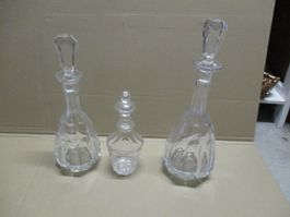 Kristall Glas Flaschen Antik Kristallglas