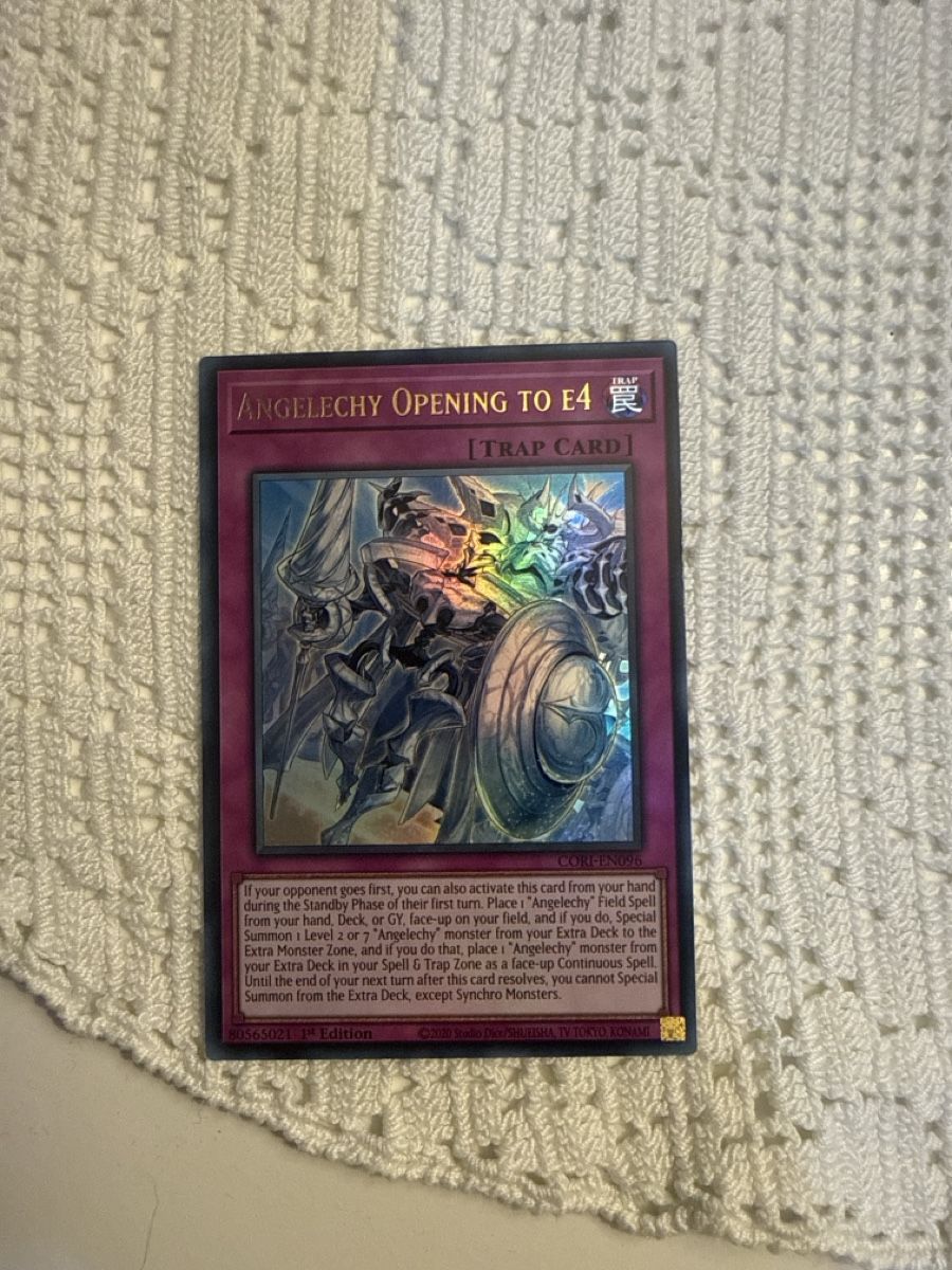 Yugioh Sammelbilder & Trading cards: Yu-Gi-Oh Karte "Angelech Opening to E4" Trap Card – Neu und originalverpackt aus Basel von Card-Seller-Daniele