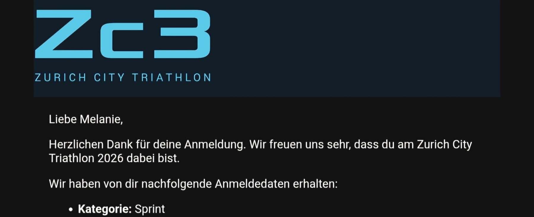 Biglietti: Zürich Triathlon 2026 Sprint Ticket – Nuovo e nell'imballaggio originale da Küsnacht ZH venduto da mel_7gkm