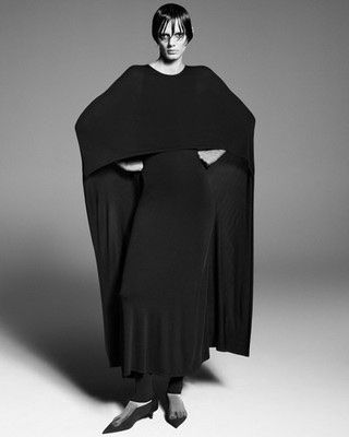 Cape Kleid Damen schwarz Grösse S Umhang Stil neu