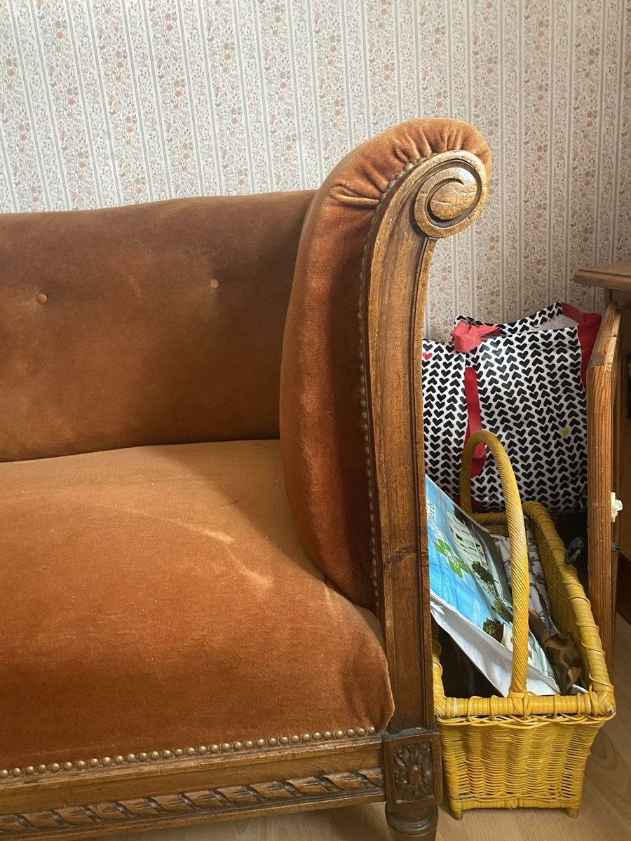 Divani: Canapé vintage en velours marron – Usato da Courroux venduto da nanguila 2