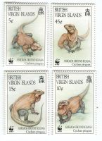 Briefmarken "Anegada Grundleguan". Britische Jungferninseln
