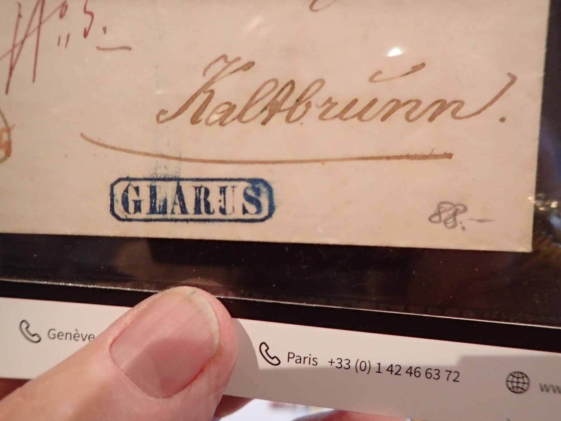 Tutti i francobolli: Vorphila Glarus 1852 - blau (selten !) 22.-- – Usato da Buttikon SZ venduto da Marcelr 1