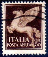 ITALIA 1930 POSTA AEREA 50 CENT GESTEMPELT - H87D