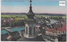 Solothurn mit den drei Brücken - Litho