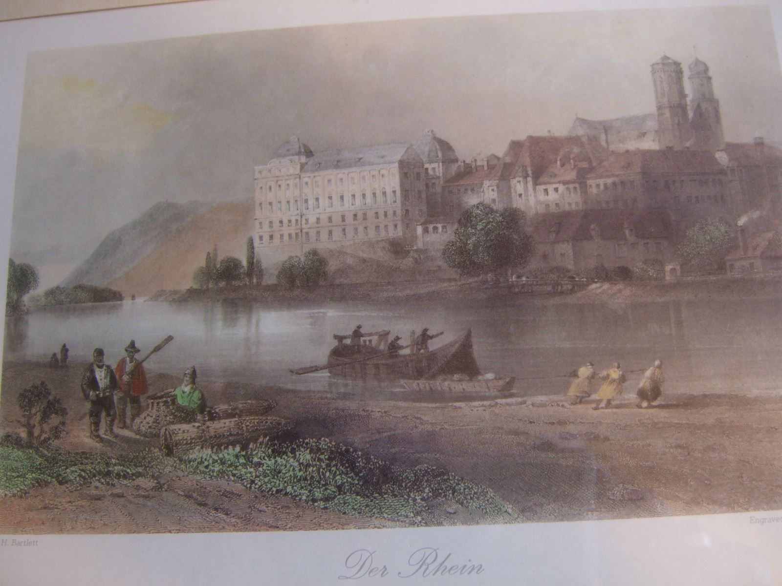 Stiche: Stahlstich koloriert,"Der Rhein"Bartlett – Gebraucht aus Winterthur von Gaia 2