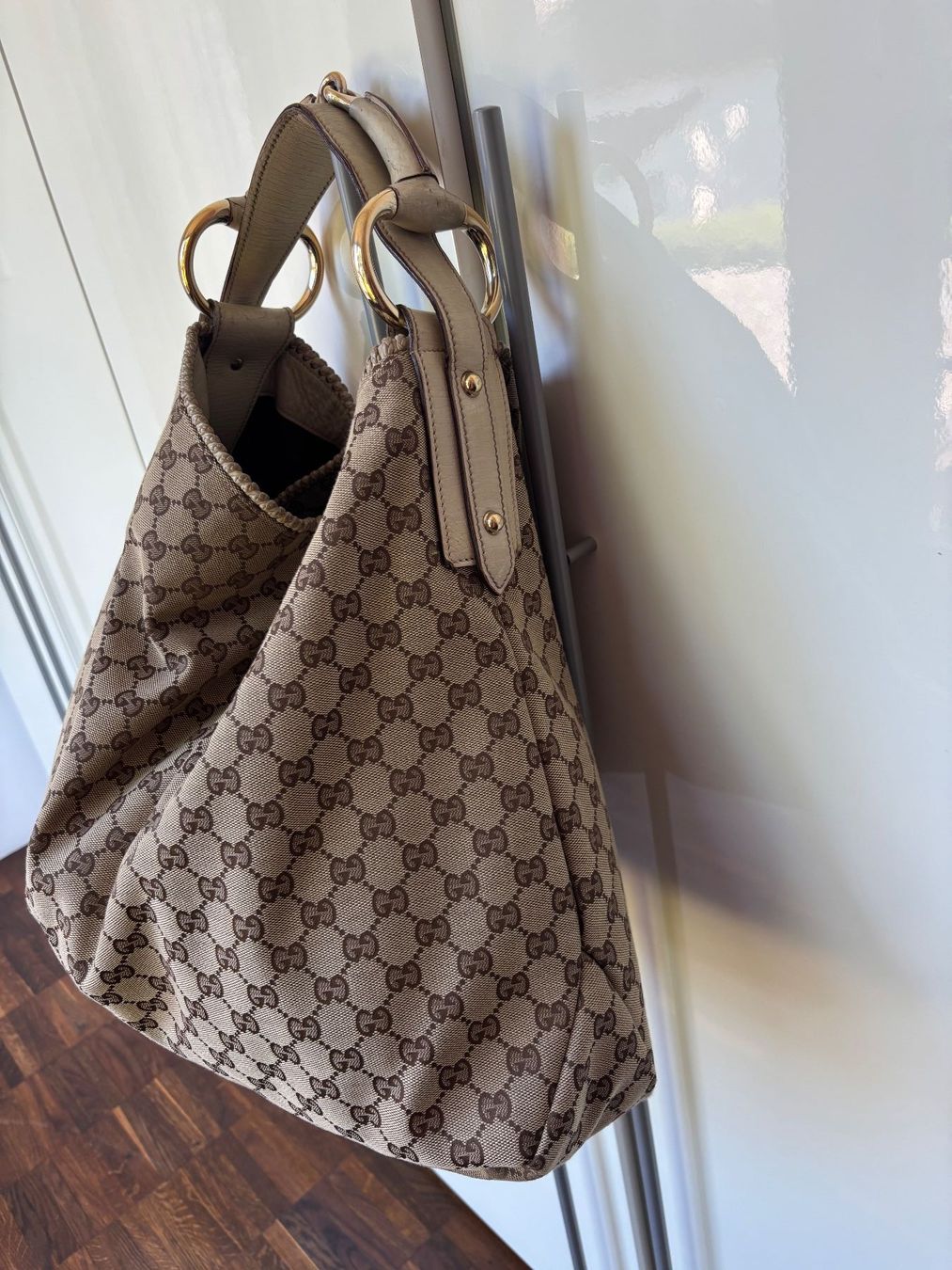 Gucci Taschen für Damen: GUCCI Hobotasche Canvas , Leder hellbeige – Gebraucht aus Herrliberg von mayfi 2