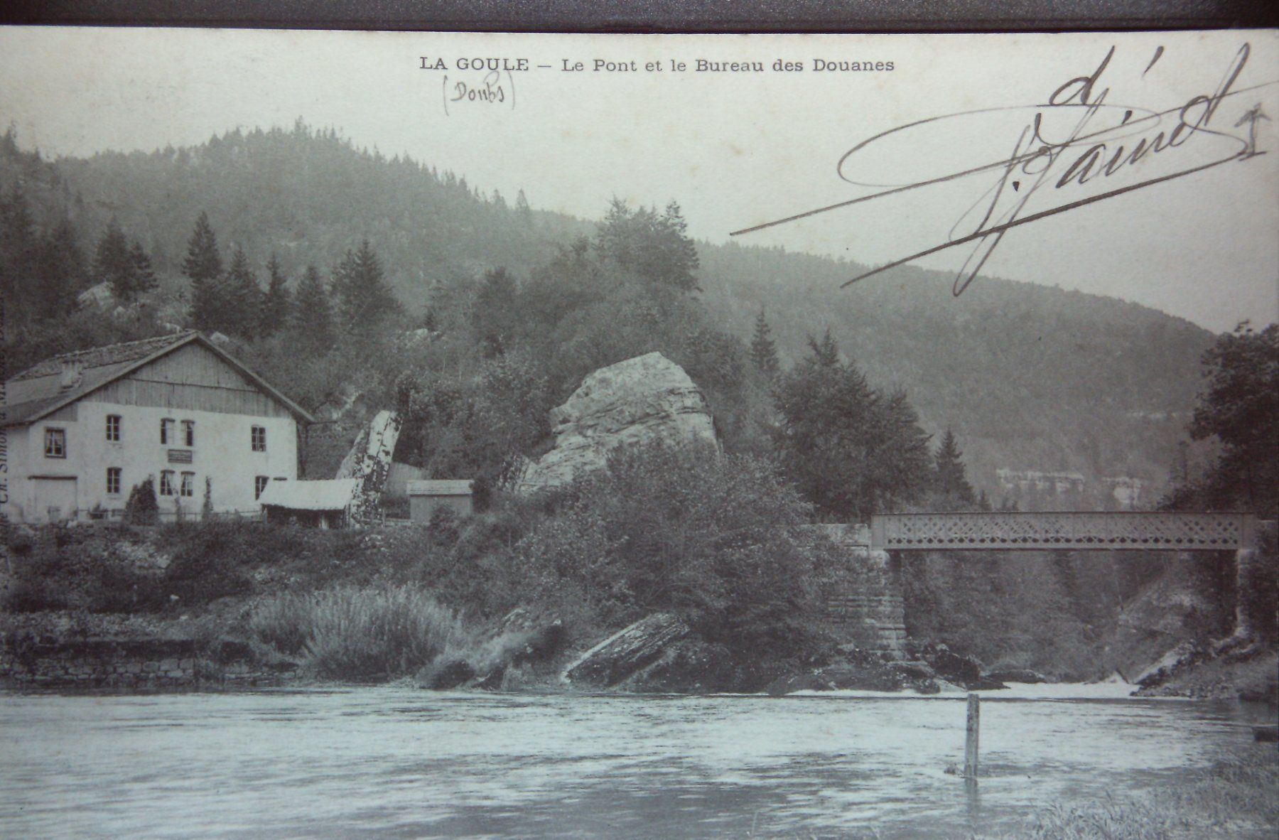 Ansichtskarten: La goule au bord du Doubs – Gebraucht aus Le Locle von Roger46