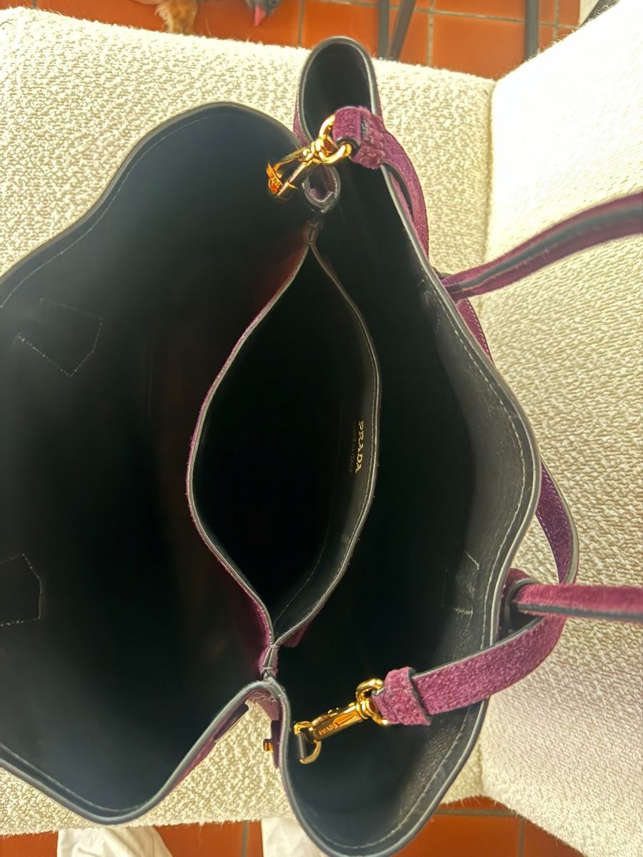 Prada Borse da donna: Prada Suede Double bag, Dark Purple – Usato da Twann venduto da shk_g6st 7