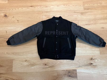 Represent Varsity / College Jacke schwarz – Grösse L