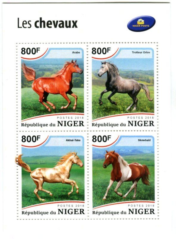 Alle Briefmarken: Block "Pferde". Niger. – Neu und originalverpackt aus Basel von Butsch5