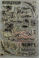 Crafty Secrets Clear Art Stamps - Bonjor Merci